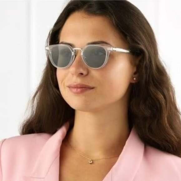 Prada Women Sunglasses Crystal Green Polarized Oval PR17YS 2AZ04D BRAND NEW - Picture 12 of 12